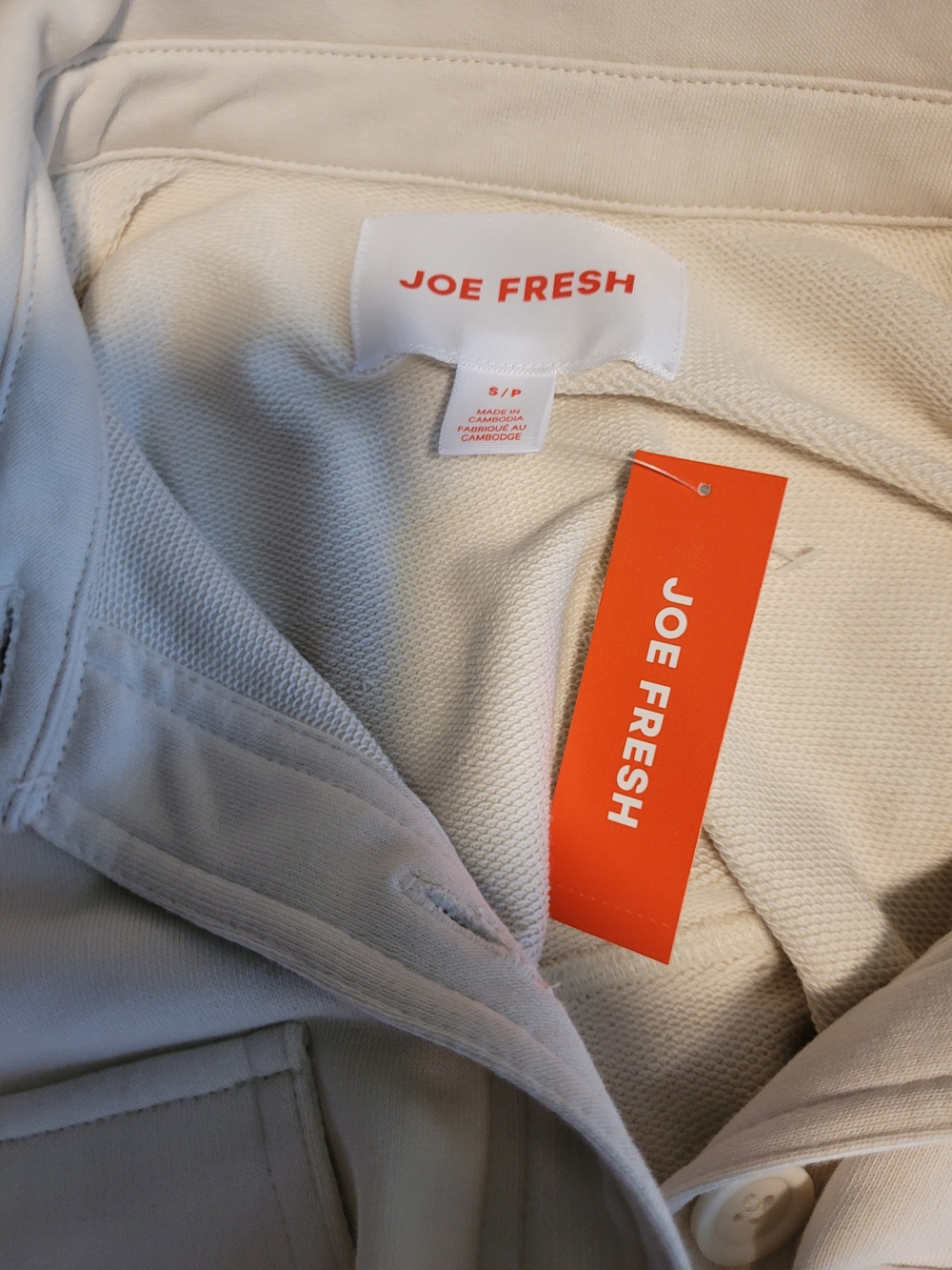 Joe Fresh Cream Button-Front Utility Jacket - Picture 6 of 9
